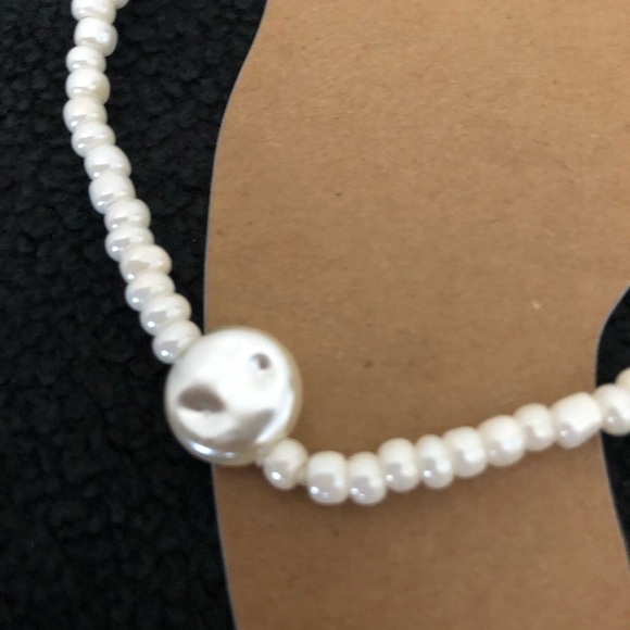 Coin Pearl and White Seed Bradley Anklet - Picture 2 of 3
